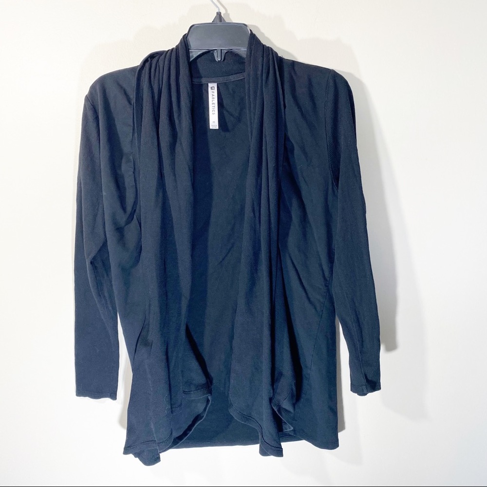 Fabletics Black Open Front Cardigan sweater Size Medium